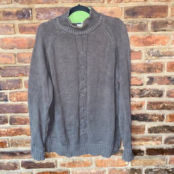 Phys.Sci Brown Turtleneck Knit Pullover Sweater Men's Size Medium - Picture 1 of 4